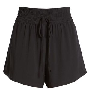 Tie Waist Pull-On Shorts by Open Edit by Nordstrom, Black